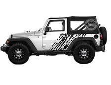 Graphics Mud Splash Stripe Car Sticker For Jeep Wrangler 2 Door Side Door Decals