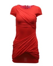 Alice + Olivia Draped Detail Dress In Acetate Women Red Xs