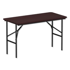 Alera FT724824MY 48 x 23.88 x 29 Rectangular Wood Folding Table - Mahogany New