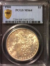 1900-P Morgan Dollar, PCGS MS64, nice coin