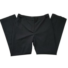 Ann Taylor Black Straight Leg Wool Pants fully lined waistband detail Sz: 8P