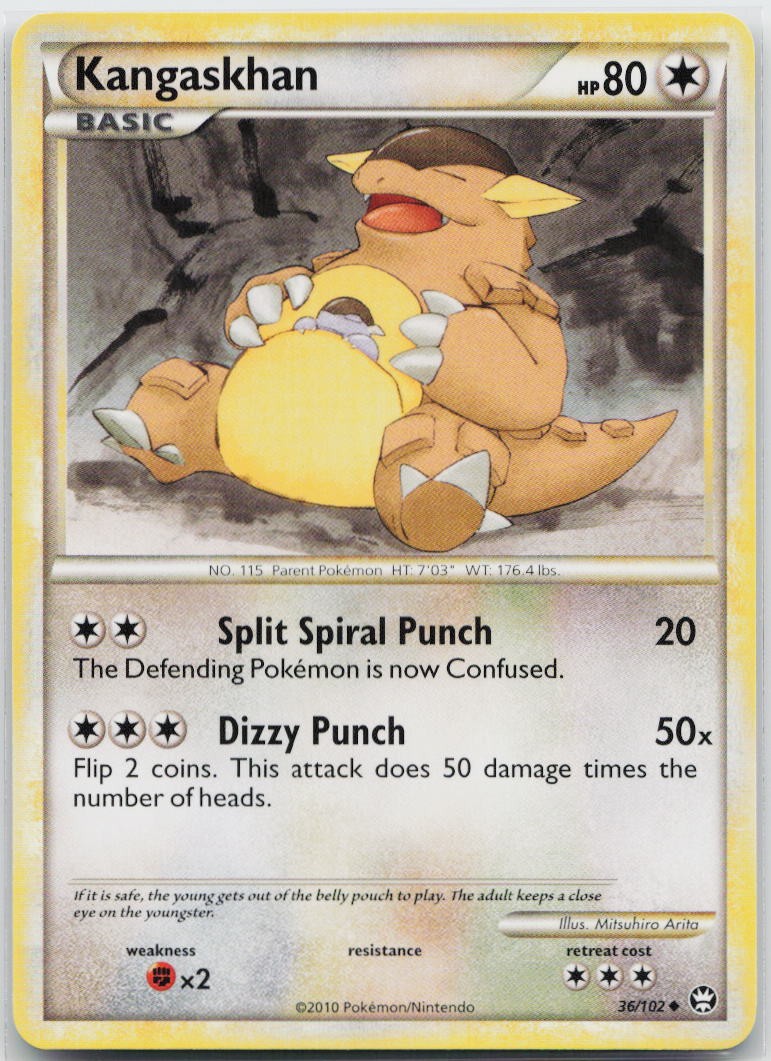 Kangaskhan Uncommon Triumphant 36/102 Pokemon TCG