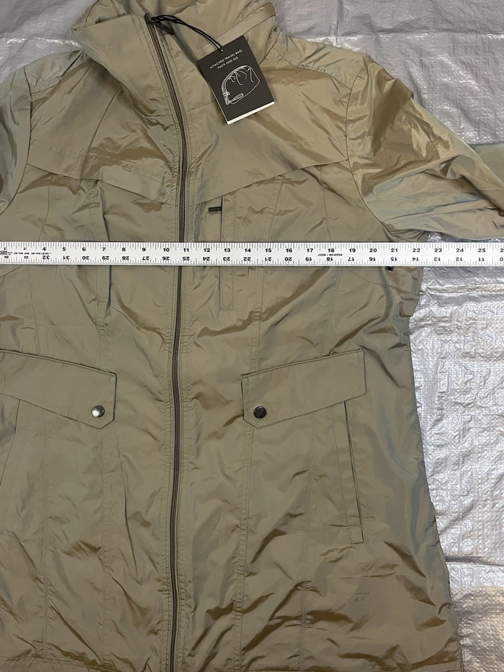 Chaqueta de lluvia para mujer Cole Haan oliva empacable Uptown otoño viaje caminata CHIC M NUEVA CON ETIQUETAS Foto 3 de 4