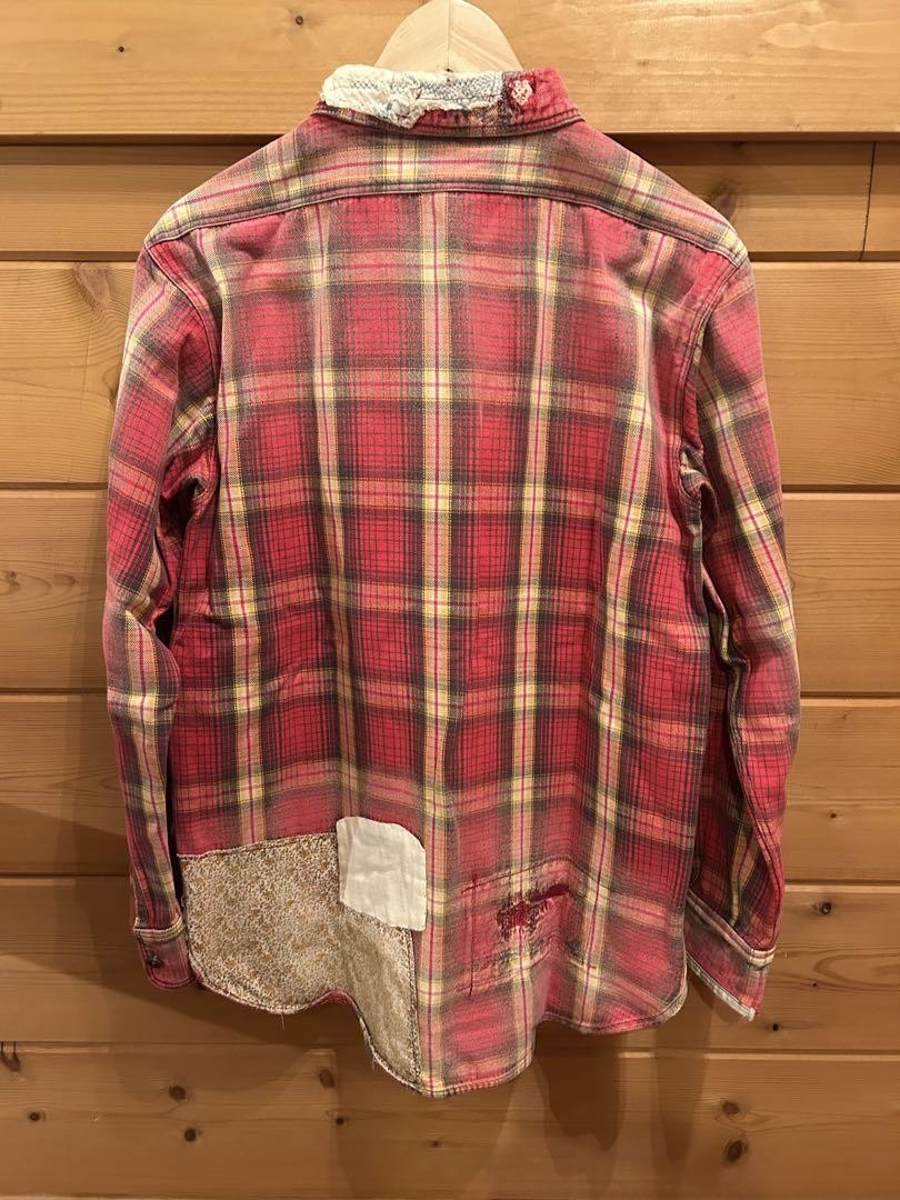 USED KAPITAL PATCHWORK CHECKED FLANNEL SHIRT VERY… - image 2