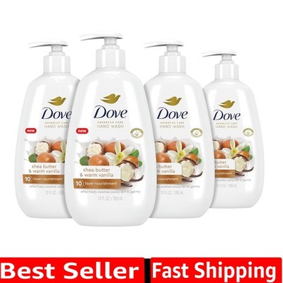 Advanced Care Hand Wash Shea Butter & Warm Vanilla 4 Count for Soft, Smooth S...