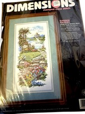 Dimensions Cross Stitch Kit 3172 Garden Gazebo 8 x 16 NEW SEALED 1998 Rare