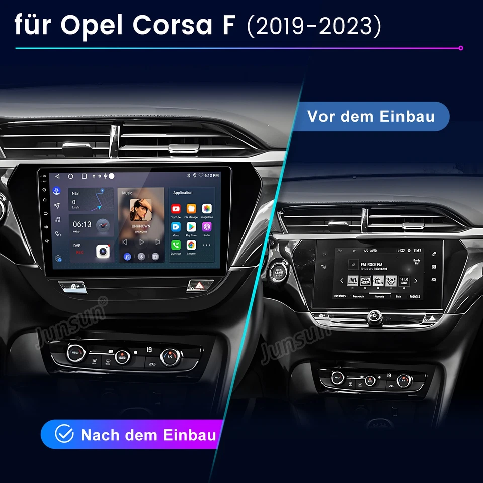 Carplay Autoradio Für Opel Corsa F 2019-2023 GPS Navi WIFI BT DAB+ SWC USB 32GB - Bild 2 von 4