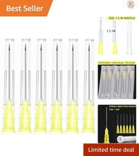 Versatile 100-Pack 20Gauge Stainless Steel Needles - Perfect for Labs  Crafts