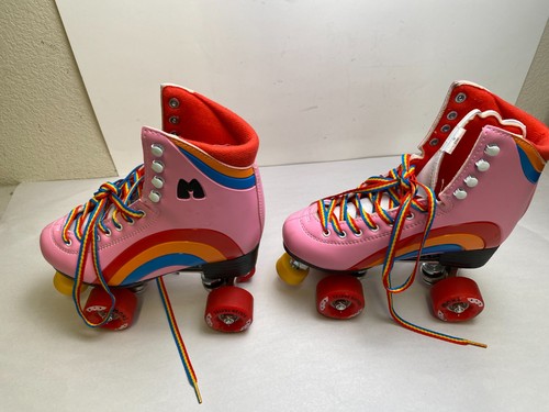 Moxi Roller Skates Pink Rainbow Rider Women's Size 6