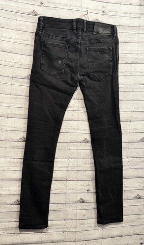Pantalone jeans DIESEL uomo elegante taglia 29x30 nero denim lavaggio scuro slim skinny fit - Foto 13 di 23