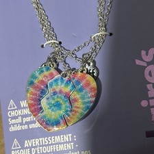 Claire's BFF Heart Pendant 3 Pc 3x Necklace Best Friends Forever Jewelry Set