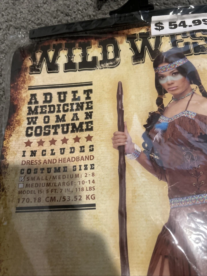 Disfraz Mujer Medicina Mundo Divertido Talla Pequeña/Mediana 2-8 Salvaje Oeste Foto 2 de 2