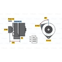Bosch Generator Lichtmaschine 55A 14V FüR Mercedes-Benz T2/LN1 Kasten/Kombi
