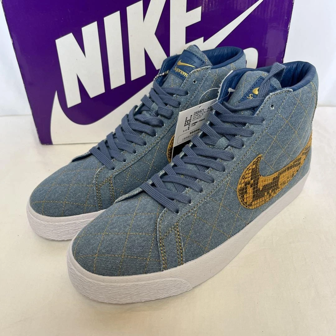 Baskets homme 10.0US Nike Sb Supreme Zoom Blazer mi denim collection originale