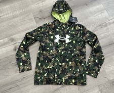 Under Armour Boys Green Camo Lightweight Hoodie Size Large NWT
