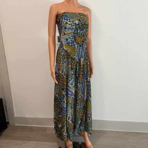 (2) Piece Set - Sarong Skirt with matching Top,Green Peacock, One Size Fits Most - Picture 2 of 3