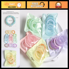 25 Pack Spiral Hair Ties - No Crease Elastic Coil for Thick  Thin Hair, Mixed C