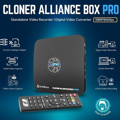 ClonerAlliance Box Pro, 1080p@60fps video recorder - supports TV playback