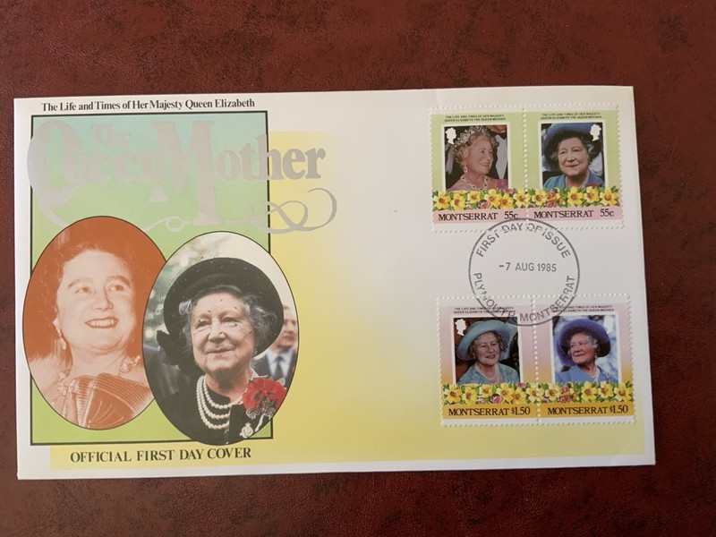 Montserrat 1985 #558-561 Queen Mother - 2 FDCs