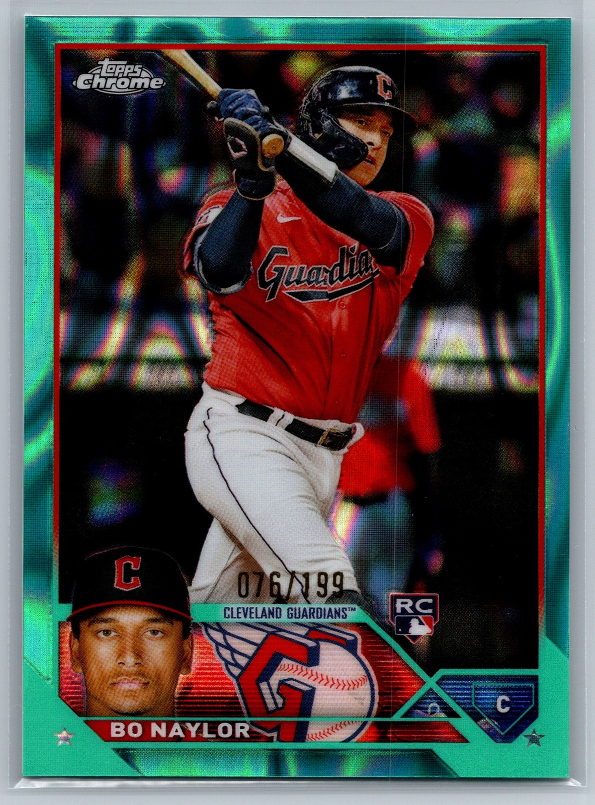 2023 Topps Chrome Aqua Lava RC /199 54 Bo Naylor
