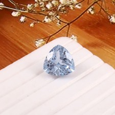 Natural Flawless Brazilian Blue Aquamarine Loose Gemstone Trillion Cut 5.40 Ct