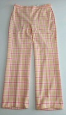 Vintage Bleyle Pants Plaid Colorful Yellow Pink Pants Sz 16 Made In West Germany
