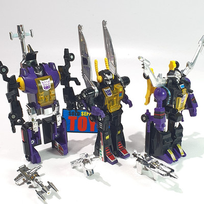 Transformers G1 INSECTICONS SET of 3 SHARPNEL BOMBSHELL KICKBACK COMPLETE Takara