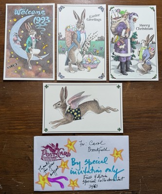 Flying Rabbit Postcard First Edition Special Collectors Set Artist Signed L/E