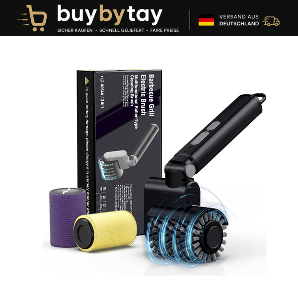 GrillbüRste Elektrisch Wiederaufladbar 3-Stufige Leistungsregelung Kabellos-image