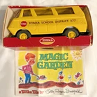 Vintage Tonka Pressed Steel School Bus District 277 Magic Garden Storybook 1970