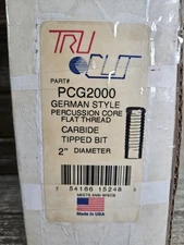 Tru Cut PCG2000 German Style Percussion Core Flat Thread 2" Carbide Tipped Bit
