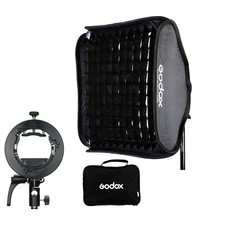S2 Speedlite Bracket 32"x32" 80cmx80cm Softbox Grid Kit, Softbox with Bowens ...