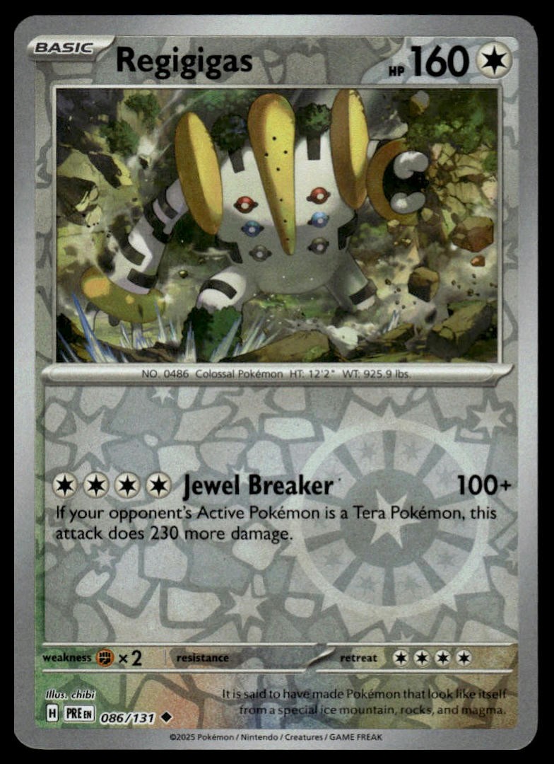Regigigas SV: Prismatic Evolutions #086/131 Reverse Holo NM