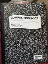 Eclips USA  Staples College Ruled Composition Books, 100 Sheets, 9.75 x 7.5 in