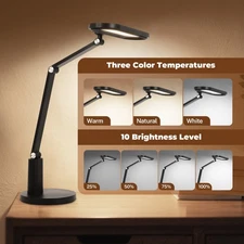 LED Desk Lamp for Home Office,  Video Conference Light with Adjustable Arm