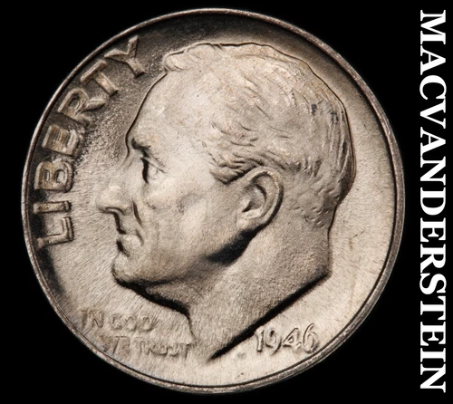 1946-D Silver Roosevelt Dime - Choice Gem Brilliant Unc  Lustrous  #i5004