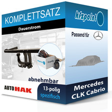 AUTO HAK Anhängekupplung abnehmbar und E-Satz für Mercedes CLK Cabrio 98- neu