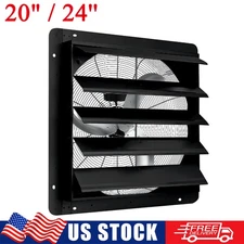 20"/24'' Wall Mounted Shutter Exhaust Fan Vent 3500CFM 1500RPM for Attic Garage