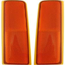 Pair Reflectors Set of 2 Front Driver & Passenger Side for Chevy Suburban GMC