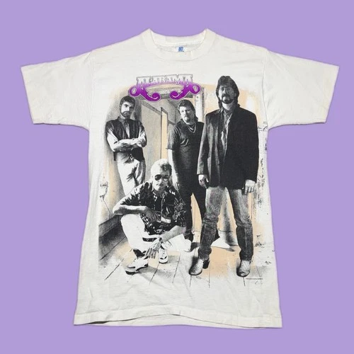 Vintage 1990s Alabama Band Music All Over Print Graphic Sing 1990s vintage concert t-shirt, vintage, single stitch, B+ condition