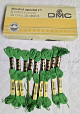 DMC Mouline Special 25 Floss 701 Box/24 Green 6-Strand France Vintage Embroidery