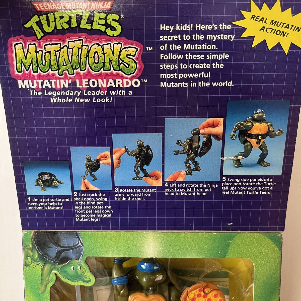 90s TMNT Leonardo Mutations Takara Japan Box Figure Playmates Toys