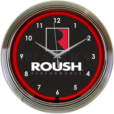 Roush Performance F150 racing Ford Mustang Boss neon clock sign wall lamp light