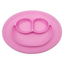 Pink Baby Silicone Dining Plates Fruit Tray Feeding plate Lunch Tableware