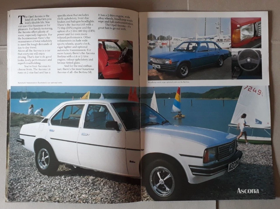 Opel Range Brochure 1980 - Kadett Ascona Manta Rekord Commodore Senator Monza - Image 3 of 4