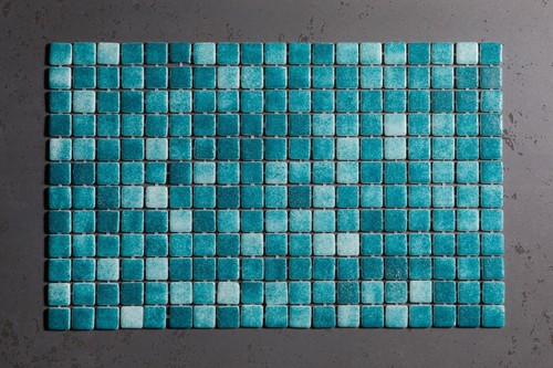 Mosaico in vetro pressato su rete per piscina 32.5x51.5 - Bahamas pool matt - Picture 3 of 12
