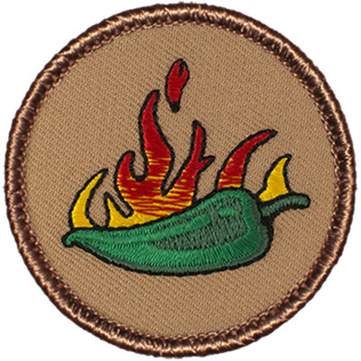 Cool Boy Scout Patch - Flaming Jalapeno Patrol! (#348)