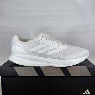 Adidas RunFalcon 5 Triple White Sneakers Running IH7757 Mens  display picture 1