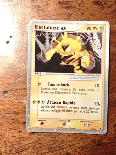 ELECTABUZZ EX HOLO 97/109 Ruby & Sapphire - Carta Pokémon Excellent! ⚡ - Foto 3 di 16