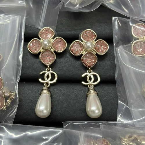 Earrings Women Fashion Circle Wedding Pearl Charms Jewelry Stud Crystal Dangle ^ - Picture 12 of 41